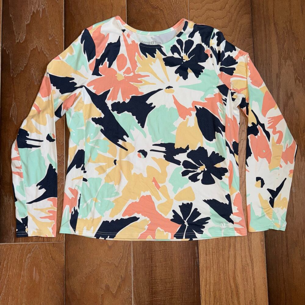 Hang Ten Long Sleeve UPF 50 Sun UV Protection Shirt Beach Vacation XL